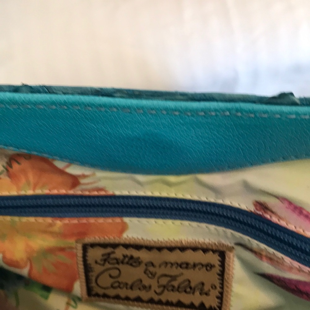 Carlos Falchi Aqua Python Satchel - image 7